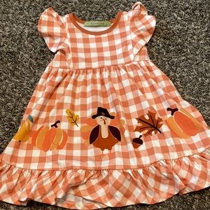 Thanksgiving Flutter Sleeve Dress 2T
